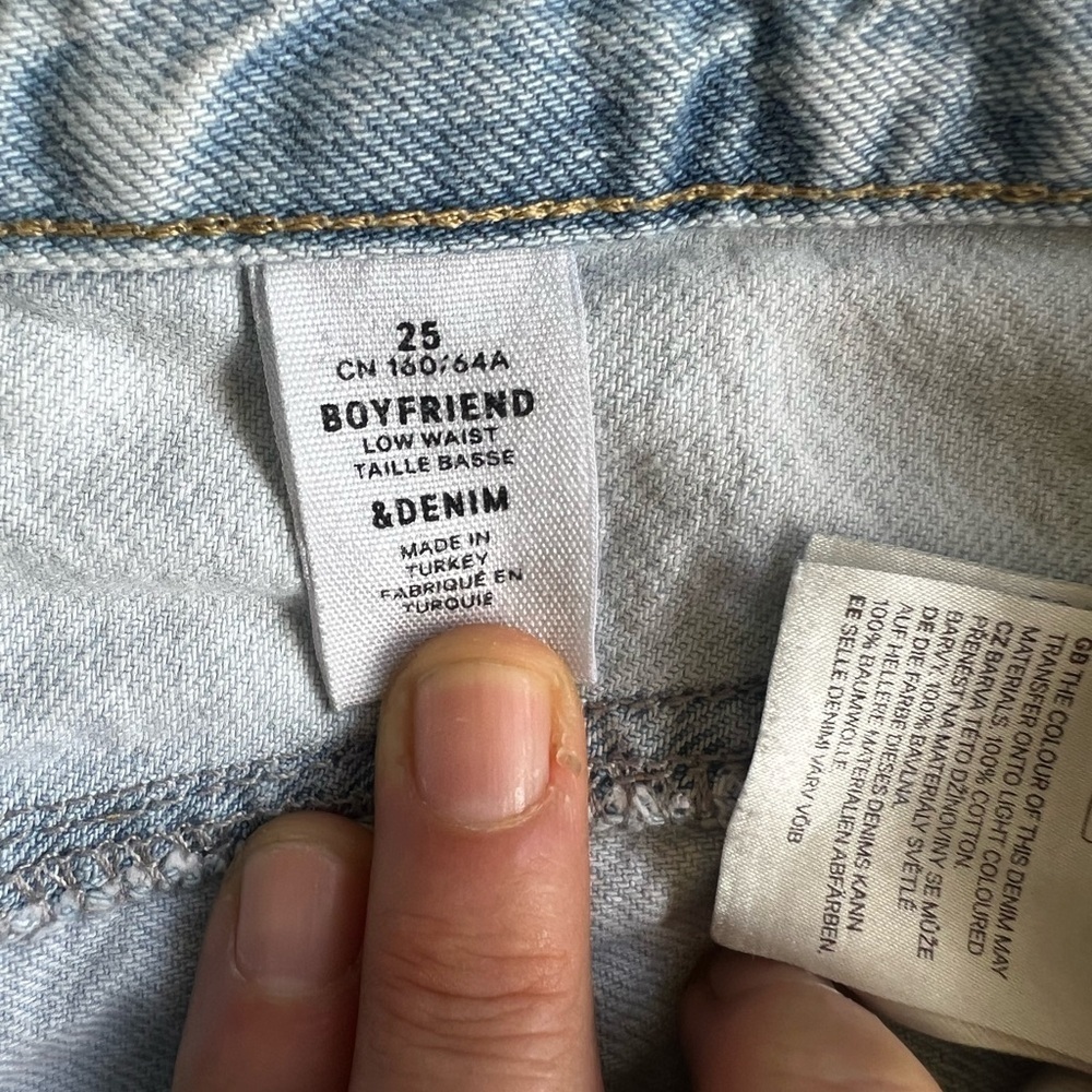 Blue Boyfriend Jeans with Distressed Details - Picture 4 of 7